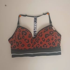 Pink large sports bra